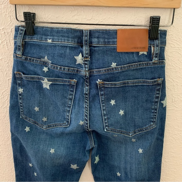 J. Crew Vintage Straight Star Print Denim Jeans Size 25 - Picture 5 of 7